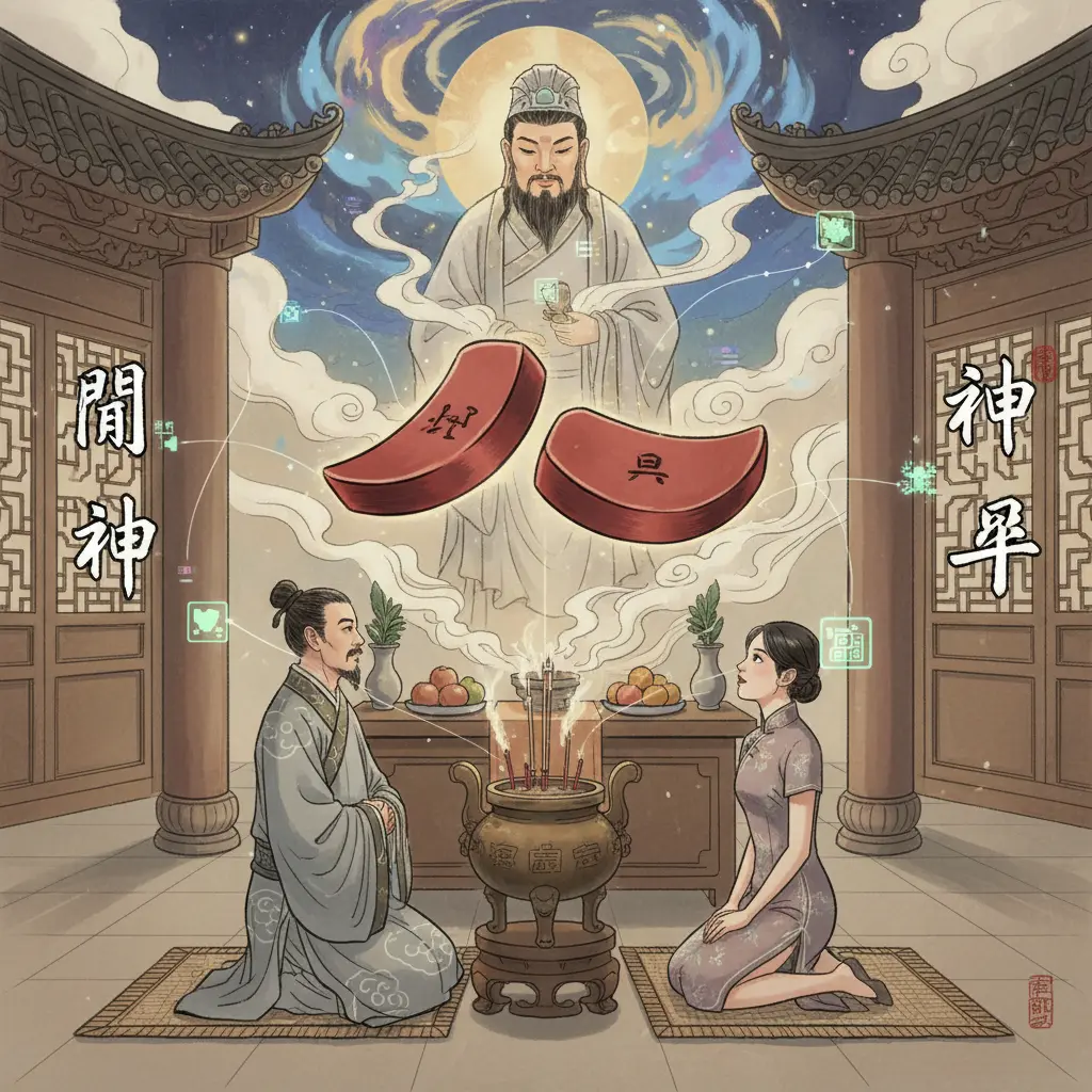 道教問神 - 筊杯